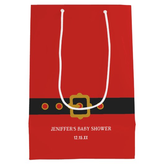 Kerstbaby Kerstvakantie Feestje  Medium Cadeauzakje (Achterkant)