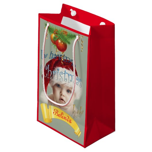 kerstBaby Klein Cadeauzakje (Voorkant Gekanteld)