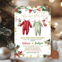 Kerstbaby kleren ophangen geslacht onthulling
