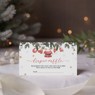 Kerstbaby Klerenlijn Luier Raffle Ticket Informatiekaartje
