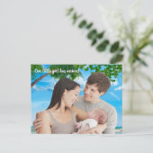 Kerstbaby Meisje Bedankt Foto voor Zomer Briefkaart (Staand voorkant)