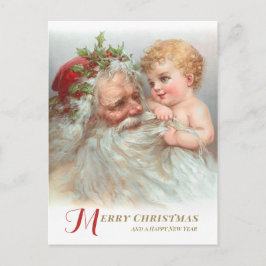 kerstBaby met kerstbal CC1180 Briefkaart
