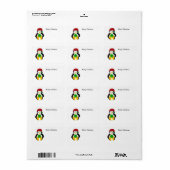 Kerstbaby Pinguïn Etiket (Full Sheet)