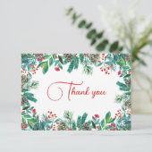 kerstBaby shower Bedankkaart (Staand voorkant)