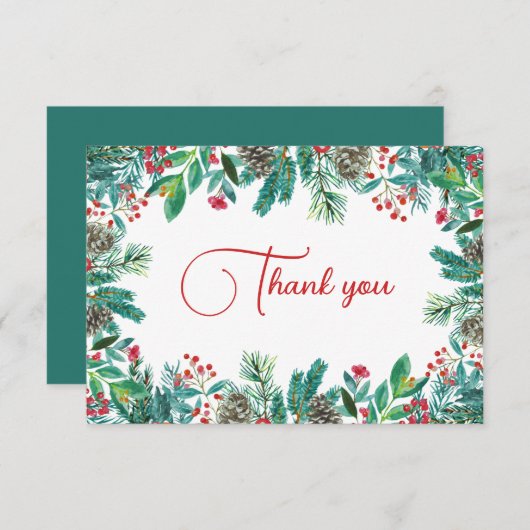 kerstBaby shower Bedankkaart (Voorkant / Achterkant)