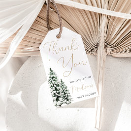 kerstBaby shower Cadeaulabel