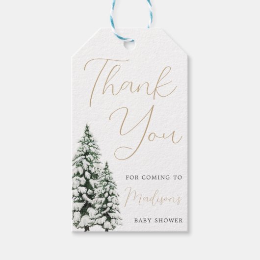 kerstBaby shower Cadeaulabel (Voorkant)