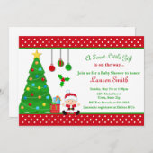 KerstBaby shower Kaart (Voorkant / Achterkant)