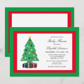 kerstBaby shower Kaart (Voorkant / Achterkant)