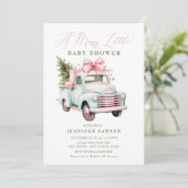 kerstBaby shower Kaart (Staand voorkant)