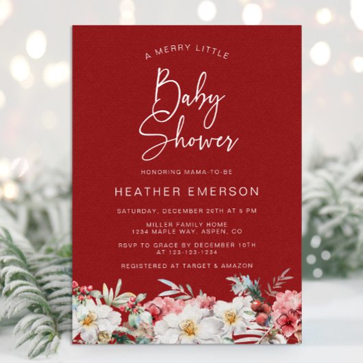 kerstBaby shower Kaart