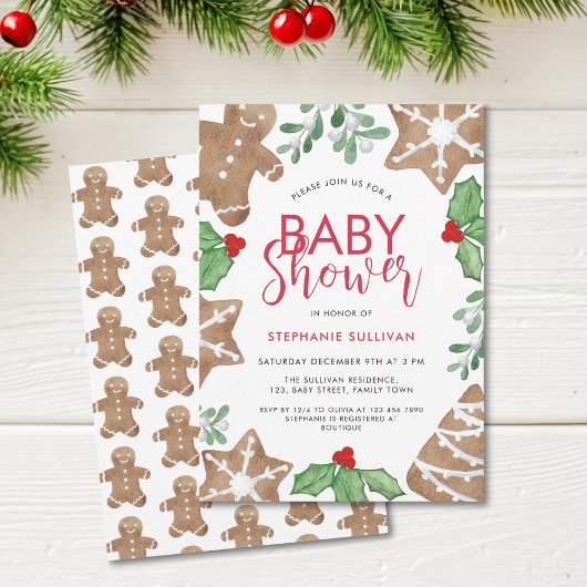 kerstBaby shower Kaart