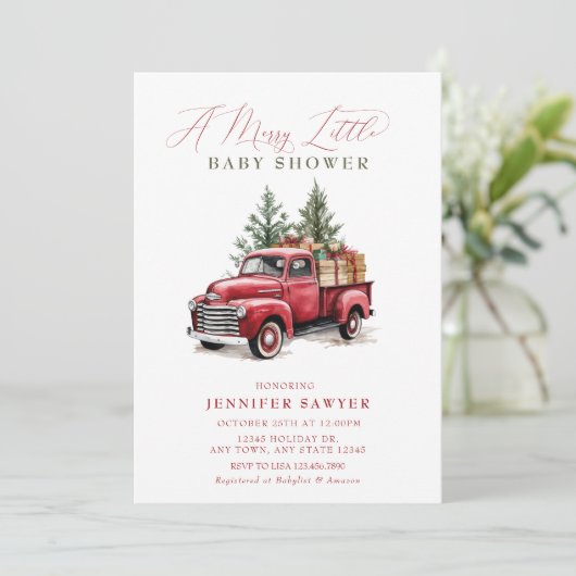 kerstBaby shower Kaart (Staand voorkant)