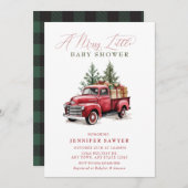 kerstBaby shower Kaart (Voorkant / Achterkant)