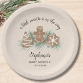 kerstBaby shower Papieren Bordje