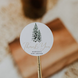 kerstBaby shower Ronde Sticker