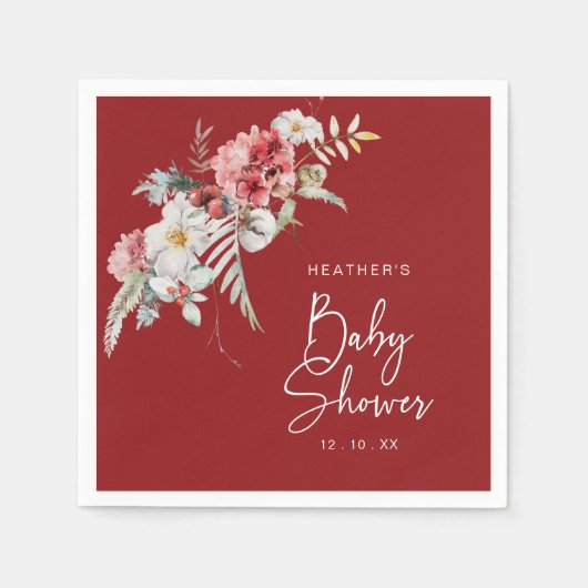 kerstBaby shower Servet (Voorkant)