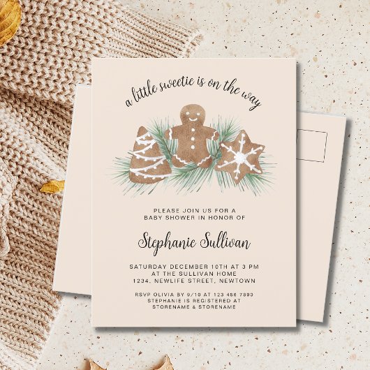 kerstBaby shower Uitnodiging Briefkaart