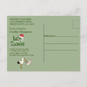 Kerstbaby Shower-uitnodiging Uitnodiging Briefkaart (Achterkant)