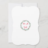  kerstBaby shower Wreath Berries Kaart (Achterkant)