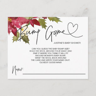 kerstBaby showers Baby Informatiekaartje