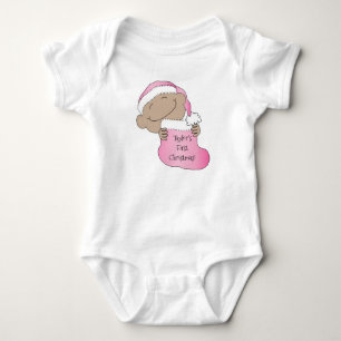 kerstBaby van kleurenroze Pet Romper