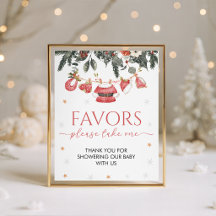 Kerstbaby waslijn gunstentafel bord 8x10