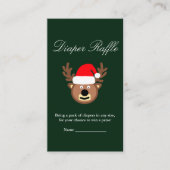 Kerstbabyfeest Luierspel Kaart met Rendier (Voorkant)