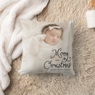 Kerstbabyfoto Kussen