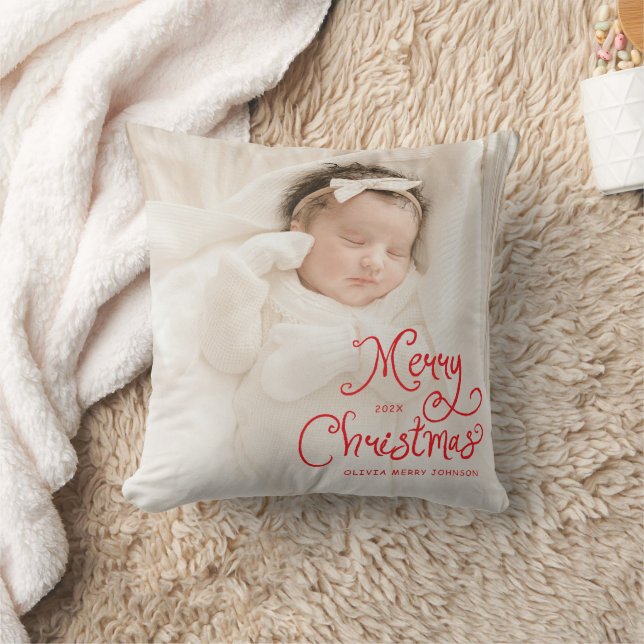 Kerstbabyfoto Kussen (Deken)