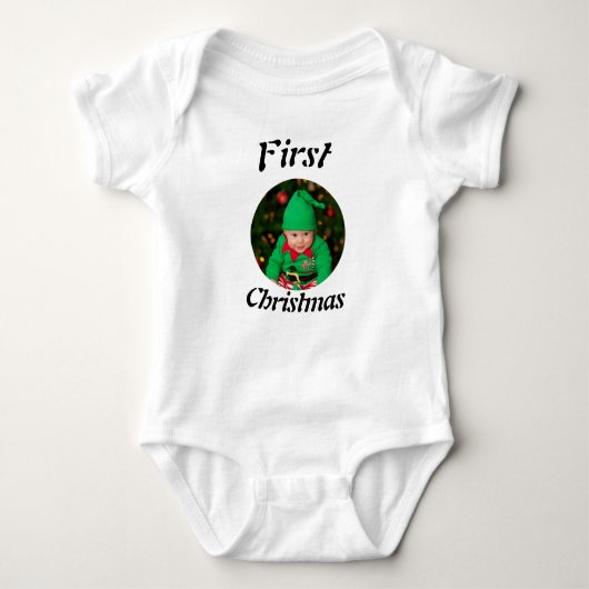Kerstbabyfoto Romper (Voorkant)