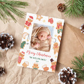 Kerstbabyfoto vakantiewenskaart kaart
