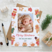 Kerstbabyfoto vakantiewenskaart kaart