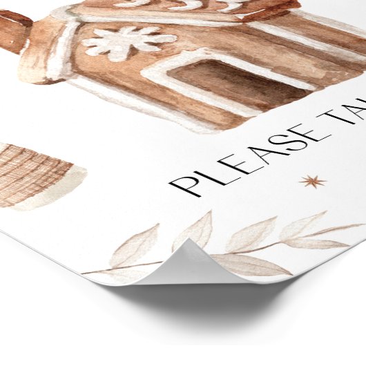 Kerstbaby's zijn een zoet tafelteken poster (Hoek)