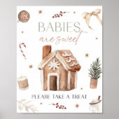 Kerstbaby's zijn een zoet tafelteken poster (Voorkant)