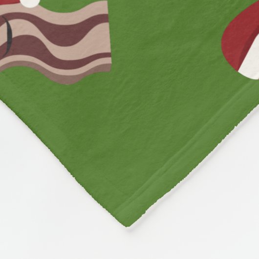 Kerstbacon Fleece Deken (Hoek)
