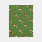 Kerstbacon Fleece Deken (Voorkant)