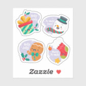 Kerstbadge sticker collectie (Vel)