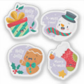 Kerstbadge sticker collectie (Voorkant)