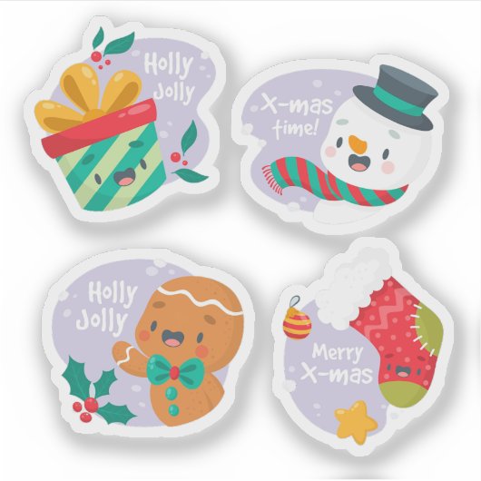 Kerstbadge sticker collectie (Voorkant)