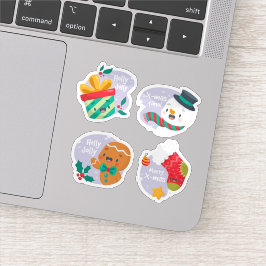 Kerstbadge sticker collectie