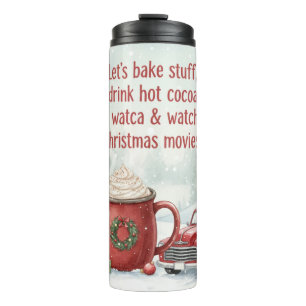 Kerstbak- en film-dag thermosbeker