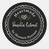 Kerstbak Geschenk Ronde Sticker (Voorkant)