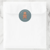 Kerstbak Gingerbread Man Ronde Sticker (Tas)