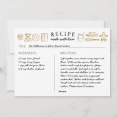 kerstbakboom Gold- en witserie-recept Feestdagenkaart (Achterkant)