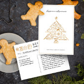 kerstbakboom Gold- en witserie-recept Feestdagenkaart
