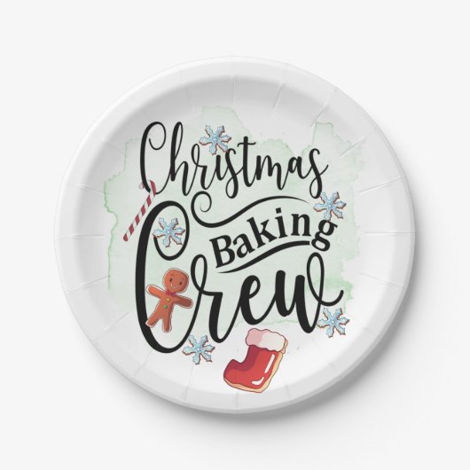 Kerstbaken Papieren Bordje (Voorkant)