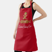 Kerstbaken Rood Monogram Apron Schort (Insitu)