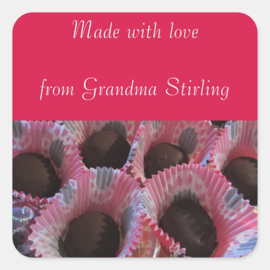 Kerstbaken uit oma vierkante sticker (Voorkant)