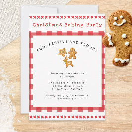 Kerstbakfeest met gemberkoekjes kaart